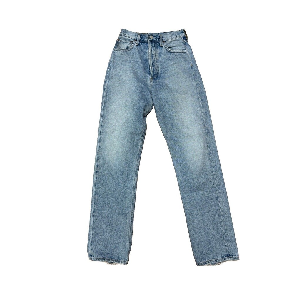 Agolde 90s Pinch Waist Crop Denim Jeans Women's 25 Button fly Straight Leg